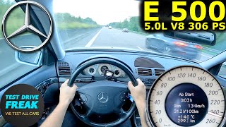 2003 Mercedes E500 4Matic 306 PS Top Speed POV with Fuel Consumption Test [upl. by Francesco]