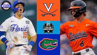 7 Virginia vs 2 Florida INCREDIBLE  College World Series Opening Round  2023 College Baseball [upl. by Ennaeirrac]