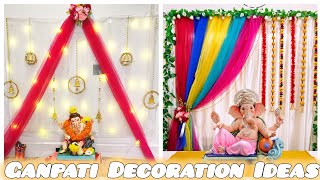 Ganpati Decoration 2024 Ganpati Decoration Ideas at home 2024 Easy Ganpati Decoration IdeasMakhar [upl. by Epp327]