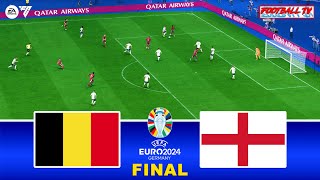 BELGIUM vs ENGLAND  UEFA EURO 2024 FINAL  Full Match All Goals  FC 24 Gameplay [upl. by Aushoj]