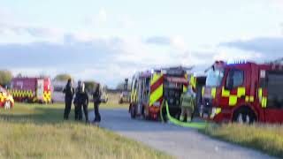 061024 kl 1558 Brand I en stor lagerhal på Fælledvej 2791 Dragør [upl. by Neddra284]