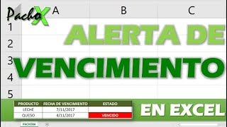 Microsoft Excel  Cómo crear una ALERTA DE VENCIMIENTO para tu inventario en Excel [upl. by Yaned457]