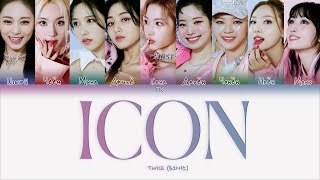 TWICE – ICON ПЕРЕВОД НА РУССКИЙ Color Coded Lyrics [upl. by Tarah559]