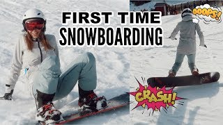 Snowboarding For The FIRST TIME  Vlog [upl. by Ille]