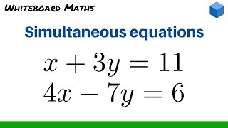 Solving simultaneous equations by substitution [upl. by Suhpesoj]