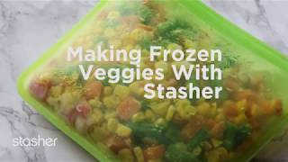 How to Freeze Vegetables with Stasher Bag [upl. by Reyotal]