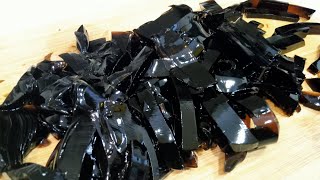 Cutting Grass Jelly satisfying skills food Asmr [upl. by Yren]