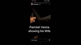 Parmish Verma Showing His Wife Face🥰🥰 [upl. by Laval]