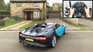 Forza Horizon 4 Bugatti Chiron vs Police Chase Thrustmaster TX Steering Wheel Gameplay [upl. by Starbuck181]