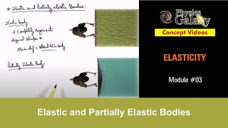 Class 11 Physics  Elasticity  3 Elastic and Partially Elastic Bodies  For JEE amp NEET [upl. by Eihctir]