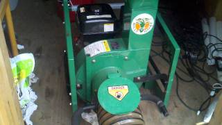 Billy Goat 13hp Leaf loader [upl. by Ahsatsan]