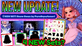 NEW UPDATE OUT SO MANY NEW SETS ARE BEING REVEALED SNOW SWAN INFO ROBLOX Royale High Glitterfrost [upl. by Joeann]