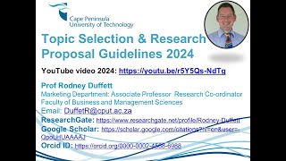 Topic Selection Literature Search amp Research Proposal Guidelines 2024 [upl. by Matthia]