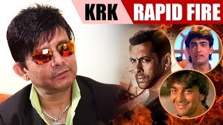 “Bajrangi Bhaijaan Film Dekhte Waqt Meh…” KRK  Rapid Fire  Salman  SRK  Aamir [upl. by Mcquoid]