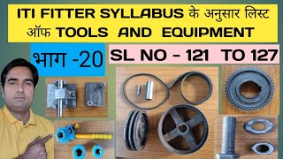 List of tools and equipment according to ITI FITTER SYLLABUS SL NO121 to 127 part 20 [upl. by Havstad165]