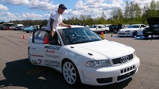 Andreas Nilsson Audi A4 27 Turbo  Showdown at Lunda Airstrip 2015 [upl. by Irep551]