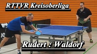 Kreisoberliga  Ganzer Tisch VH gegen kontrollierten RH Block NRudert1593TTR  PWaldorf1641TTR [upl. by Odlanar]