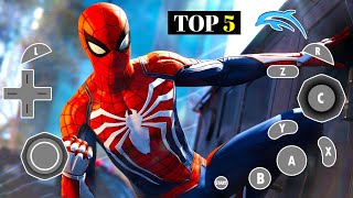 Top 5 SpiderMan Dolphin emulator Game for Andriod  Best dolphin emulator Andriod  High Graphics [upl. by Ulda40]