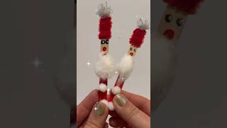 Transforme un simple bâton de glace en Père Noël 🎅✨DIY Tuto Bricolage activités de Noël 🎅 [upl. by Lubba]