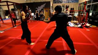 Kung Fu Sparring  Francis Vs Caleb [upl. by Netsirt596]