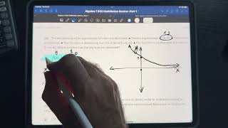 Algebra 1 EOC Review Part 3 Questions 41 58 [upl. by Styles]