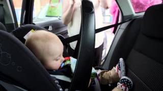 How to fit a rearwardfacing car seat with a seatbelt  Which guide [upl. by Shuler]