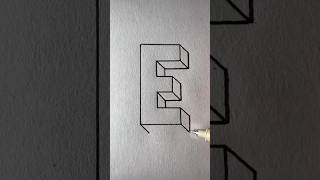 E letter design shortsdrawing art satisfying easydrawing [upl. by Cowan]