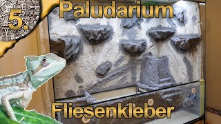 Bauanleitug Terrarium Rückwand DIY  Flex Fliesenkleber Arbeiten  Paludarium für Kronenbasilisk  5 [upl. by Hanahsuar]