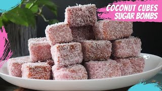 Lamington  Lamingtons Recipe  Čupavci How to make Lamingtons Eng Deu Sub [upl. by Brittni]