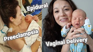 My Positive Birth Story at 38 Weeks with Preeclampsia  Meet My BABY [upl. by Queridas]