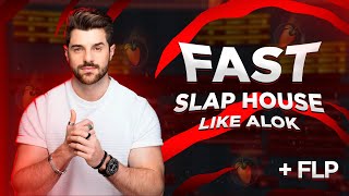 🔴 FLP БЫСТРЫЙ Slap House Как у ALOKa в FL Studio 20  Туториал  FLP [upl. by Ardnek]