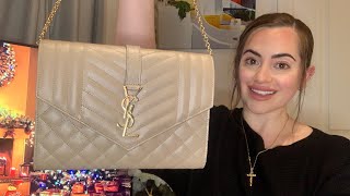 SAINT LAURENT MONOGRAM CLUTCH  What Fits Inside  How To Convert  Size Comparison  YSL Wristlet [upl. by Ailaro761]