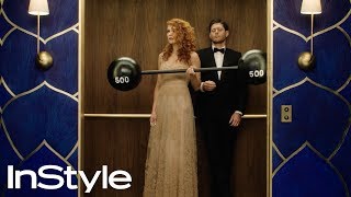 Danneel Ackles and Jensen Ackles in the Golden Globes Elevator  InStyle [upl. by Zonda]