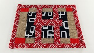 Make a Beautiful Doormat Using Old Jute Bags  How to Make Doormat [upl. by Grove]