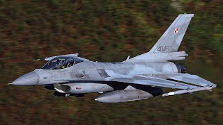 POLISH F16s GRACEFULLY NAVIGATE THE MACH LOOP  4K [upl. by Delphine]