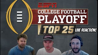 CFP Rankings Reveal LIVE REACTION [upl. by Yarrum]