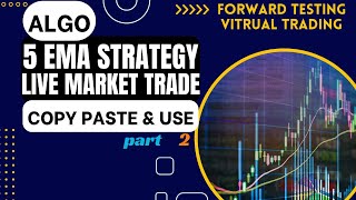 5 EMA Strategy Algo Part 2  Algo Live Trade  Fyers API V3 Algo Trading [upl. by Nekciv268]