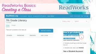 Readworks How to Create a Class [upl. by Arej]