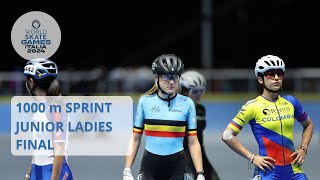 1000 m Sprint Final Junior Ladies  WSG2024  Italy [upl. by Inor296]