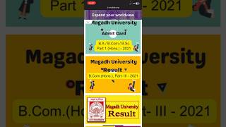 Magadh university BA part 3 ka results jari  bapart3 bapart3karesult bapart2 bapart1 [upl. by Nonnahsal]