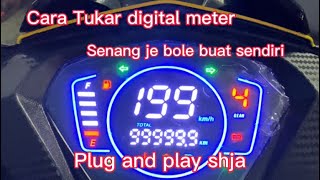 Cara pasang meter digital Modenas kriss Mr2 Mr3 step by step modified modenas diy meter [upl. by Ericha]