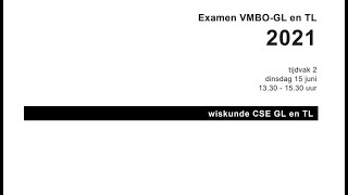 Wiskunde Examen Vmbo GLTL 2021 Tijdvak 2 Opg 20 tm 24 [upl. by Saidee89]