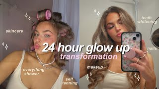 GLOW UP WITH ME 💅🏼🛁 24 hour self care transformation routine [upl. by Oirram]