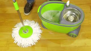 Spin Mop Tutorial And Review For Magic 360 Spin Easy Mop With Wheels [upl. by Lledniw]