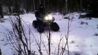 Yamaha Grizzly 450 with T4S tracks [upl. by Atnauq]