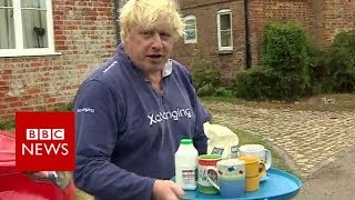 The former foreign secretary Boris Johnson offers tea instead of answers  BBC News [upl. by Ahtabbat155]