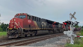 4 Units CN M394 CN 3054 CN 3002 CN 5601 CN 2235 at Stewwartown [upl. by Acitel]