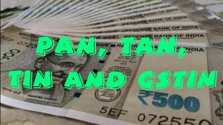 What is PAN TAN TIN and GSTIN [upl. by Giff]