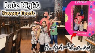 Savour Foods Party Late Night  Tehzeeb Bakers Ki Ice cream 🍦 Khai [upl. by Weywadt]