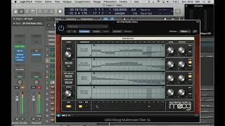 UAD universal audio MOOG MULTIMODE FILTER XL plugin test and review [upl. by Siravaj]